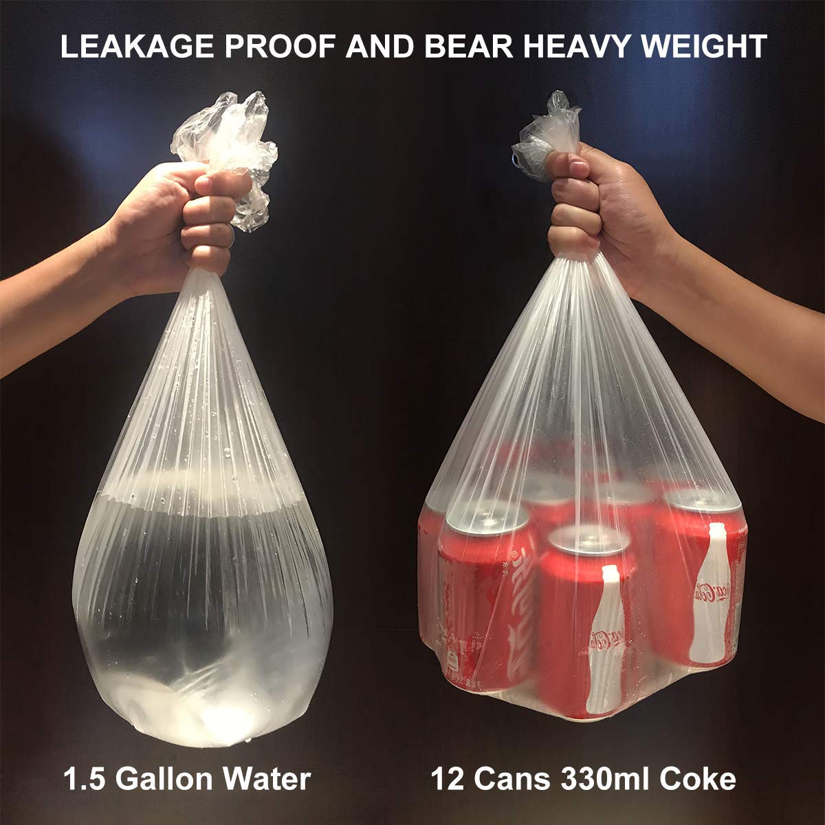 4 Gallon Small Clear Trash Bags - 150 Count Strong Kitchen Garbage Bags & Wastebasket Liners for Bathroom, Office, Bedroom | 15 Liter Trash Can Liners for Daily Use, Cleaning & Organizing