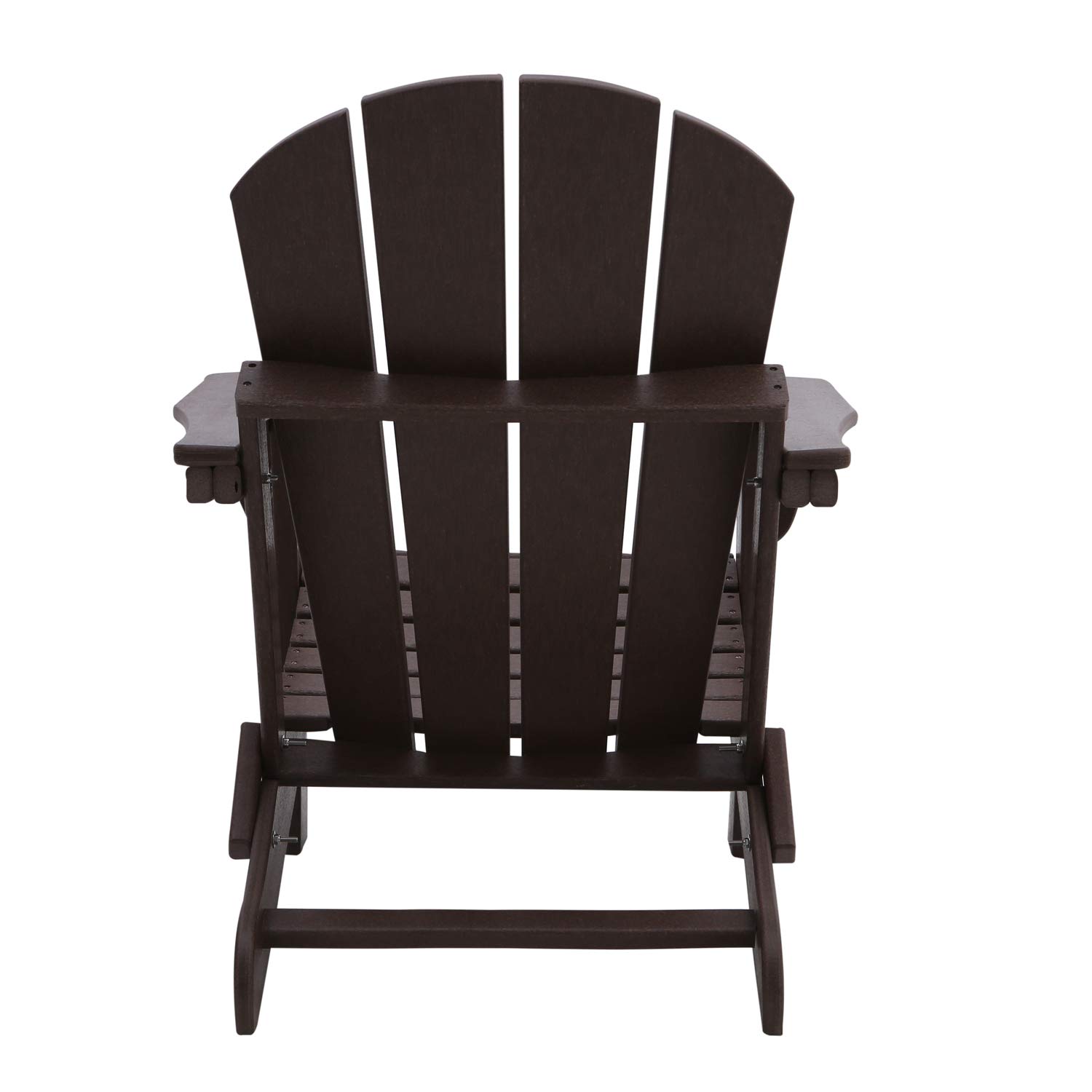 Premium WO Home Adirondack Chair - Foldable Outdoor Lounger for Fire Pit, Beach, Balcony, Backyard, Patio & Pool - Durable Garden Furniture in Dark Brown - Perfect for Relaxing, Sunbathing & Outdoor Entertaining