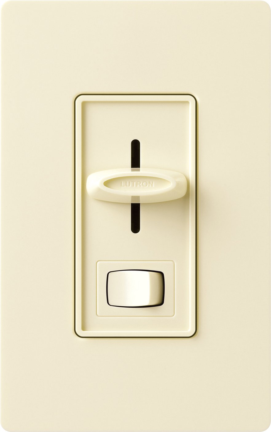 Lutron Skylark Dimmer Switch - Magnetic Low-Voltage 450W/600VA, Single-Pole, Almond (SLV-600P-AL) - Perfect for Home Lighting Control & Smart Dimmers