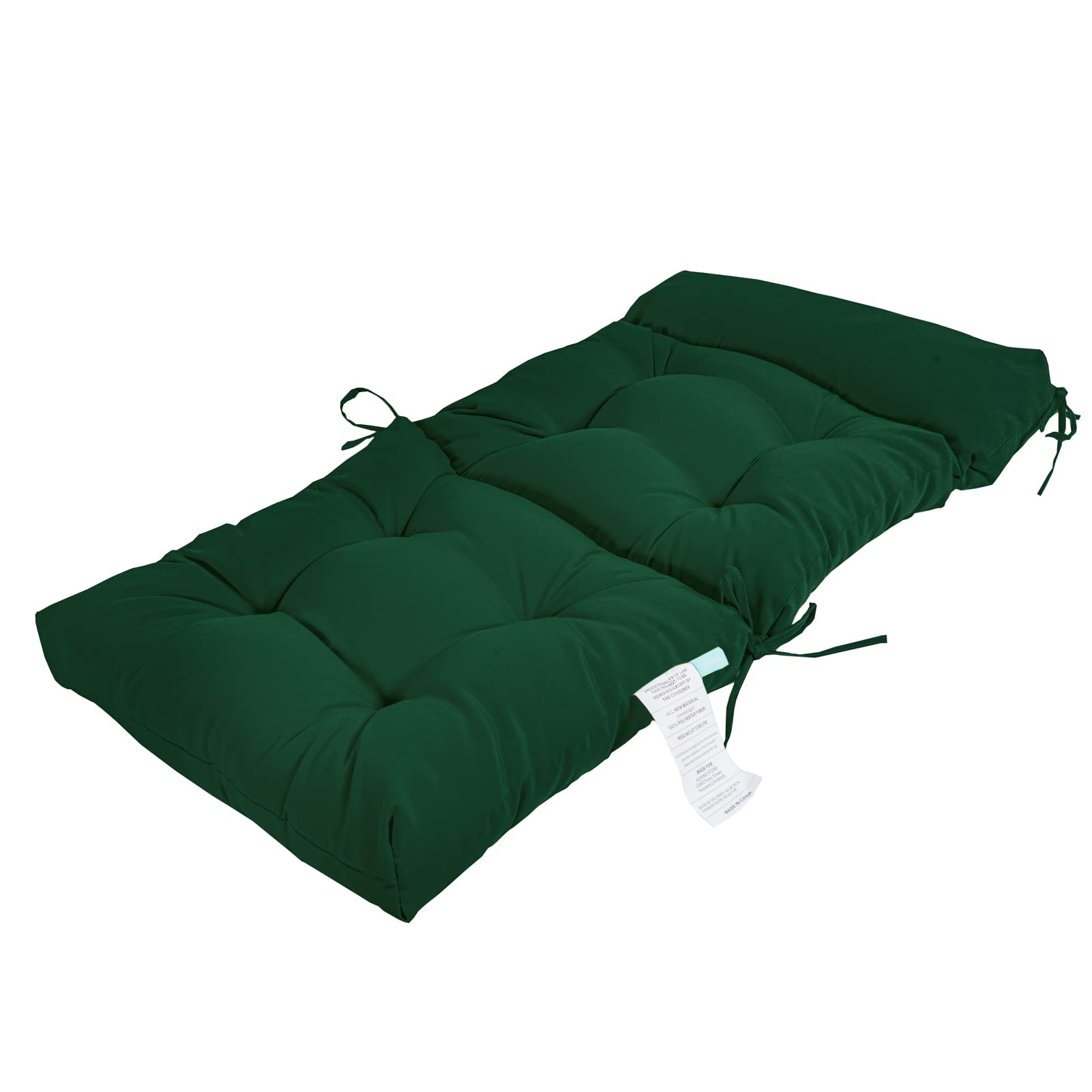 QILLOWAY 4-Pack High Back Chair Cushions for Indoor & Outdoor Use - Tufted Replacement Cushions in Mallard/Forest Green - Perfect for Patio Furniture, Dining Chairs, and Deck Seating