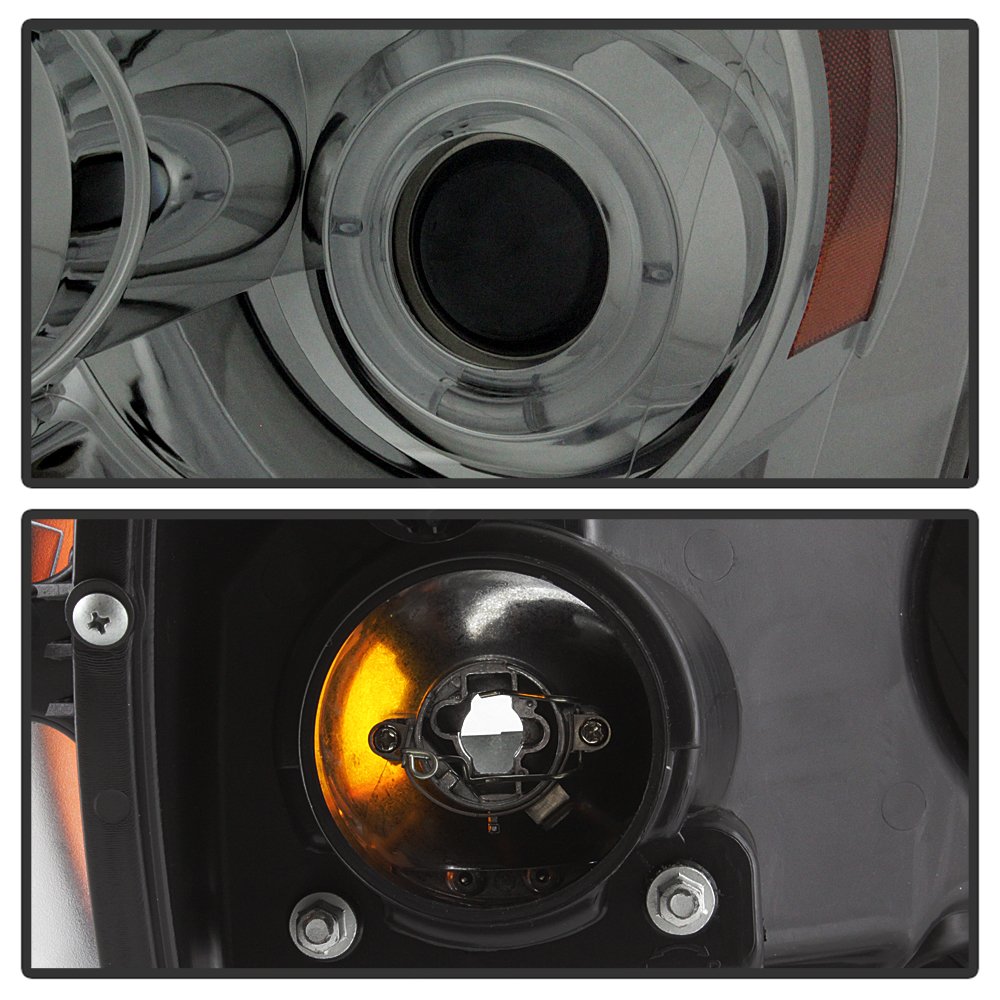 High-Performance LED Halo Headlights for Dodge Ram 1500 (2006-2008) - Chrome/Smoked Lens - Durable & Bright for Night Driving & Off-Road Adventures