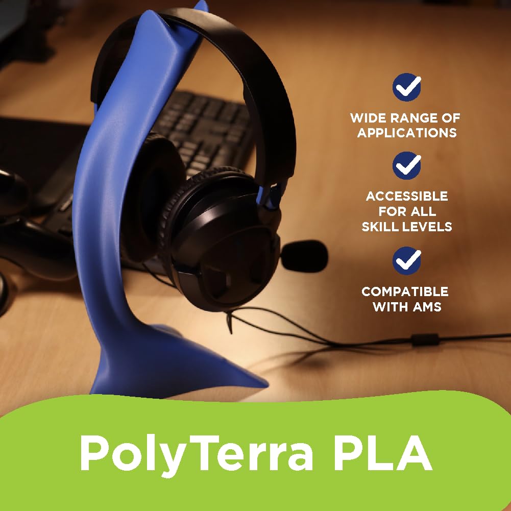 Polymaker Matte PLA Filament 1.75mm 1kg - PolyTerra 3D Printer Filament for Smooth Prints | Perfect for Cosplay, Miniatures & Home Decor Projects