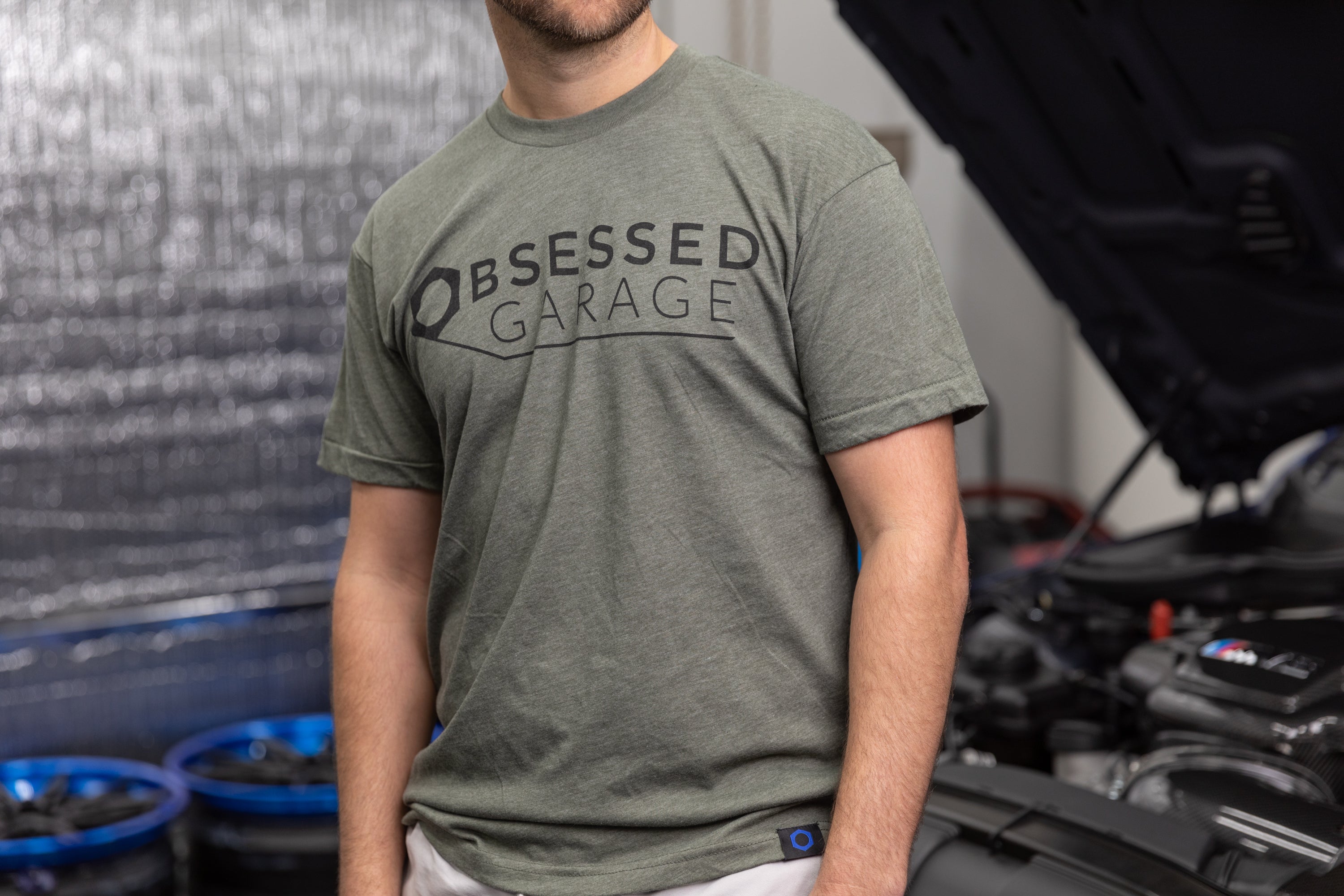 Obsessed Garage Logo T-Shirt - Premium Cotton Unisex Tee for Car Enthusiasts - Perfect for Car Shows, Meetups & Casual Wear