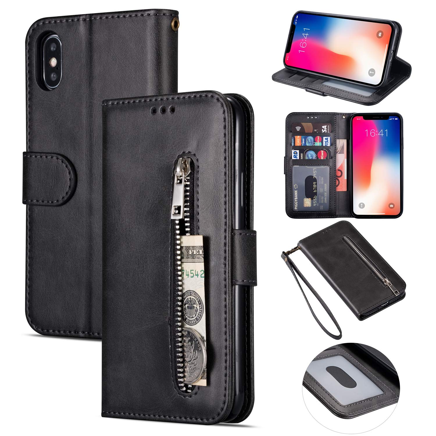 Premium Leather Wallet Case for iPhone XR 6.1