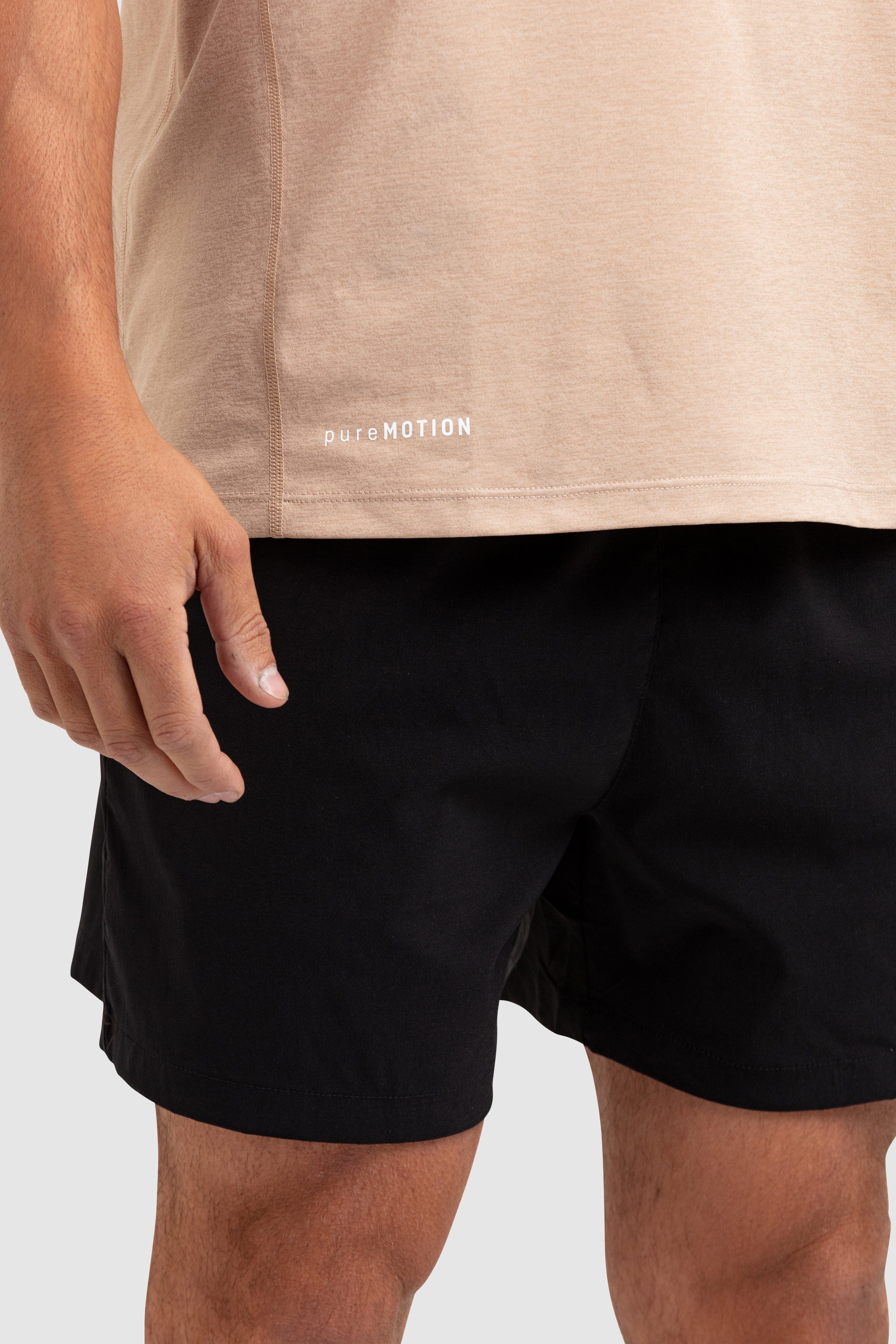 Puremotion Tee V3 - Light Taupe Men's Athletic Performance T-Shirt | Moisture Wicking & Breathable Fabric | Gym, Running & Outdoor Activities