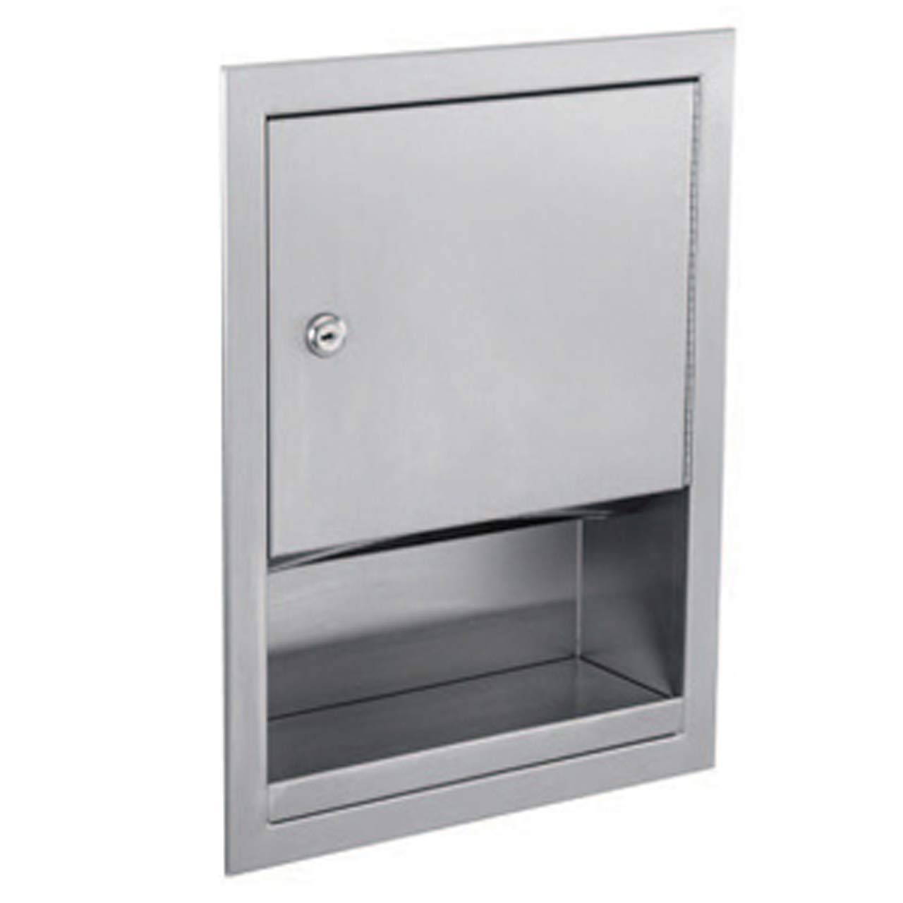 TD-4 Recessed Towel Dispenser - Wall Mounted Paper Towel Holder for Bathroom, Kitchen & Commercial Use | Durable Stainless Steel Design for Home & Office