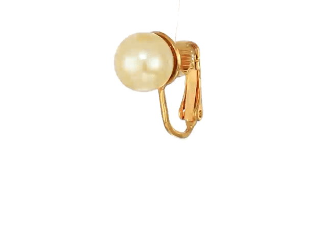 1928 Jewelry Petite Classic Faux Pearl Clip-On Earrings for Women - Vintage Style Non-Pierced Earrings for Parties, Weddings & Special Occasions