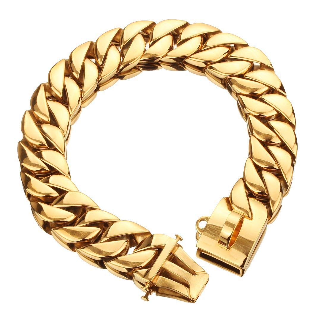 Daikin 32mm Titanium Steel Dog Chain Collar - Heavy Duty Cuban Link Pet Necklace for Large Breed Dogs - Perfect for Training, Walking & Fashion Accessories
