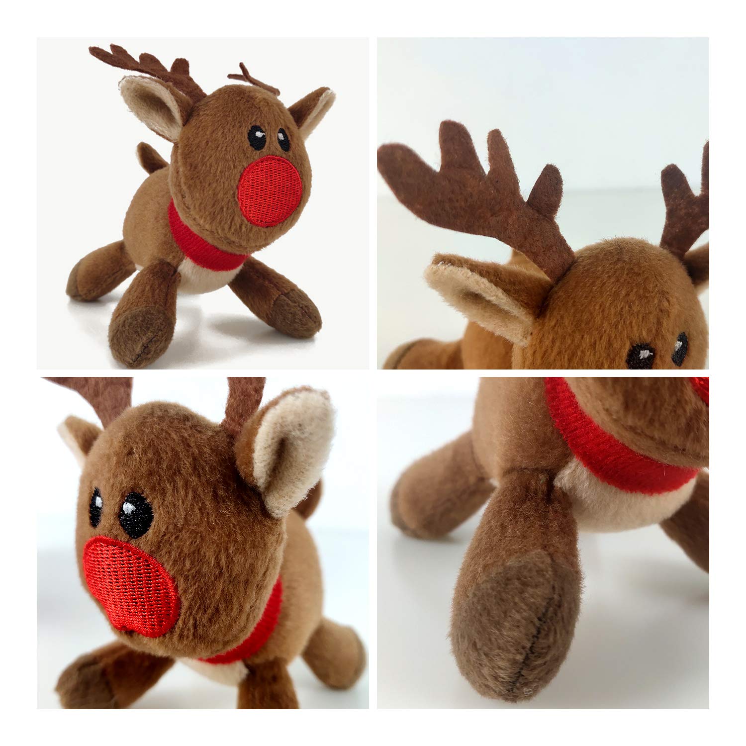 Christmas Dog Toys - Santa & Reindeer Squeaky Interactive Hide and Seek Dog Toy Set | Fun Holiday Chew Toys for Small Medium Large Dogs | Perfect for Christmas Gifts, Puppy Playtime & Festive Pet Photos
