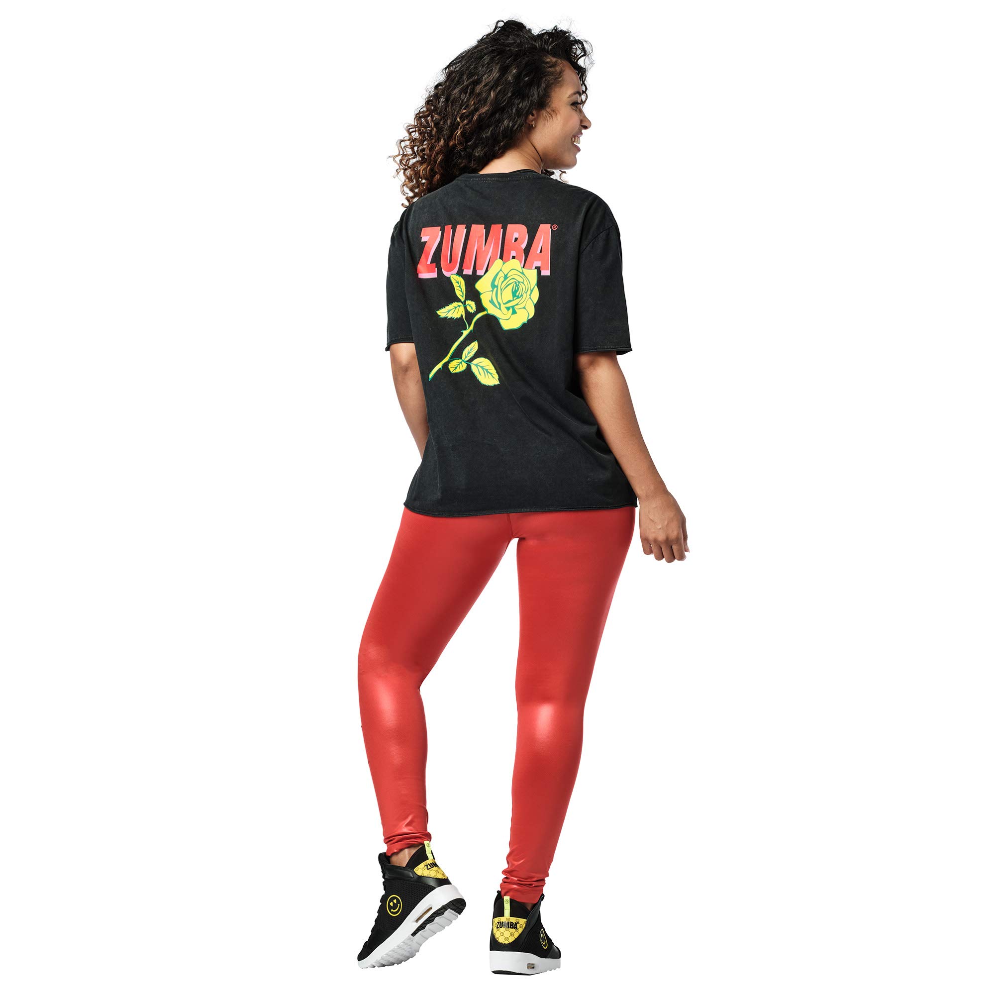 Zumba Loose Fitting Dance Fitness Graphic Tees - Women's Athletic Workout Top in Bold Black Size XL - Perfect for Dance Classes, Gym Sessions & Casual Wear
