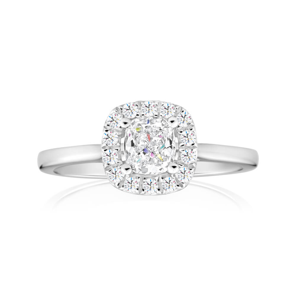14K White Gold Diamond Ring with 0.75 Carat Total Weight - Perfect for Engagement, Wedding & Anniversary Gifts