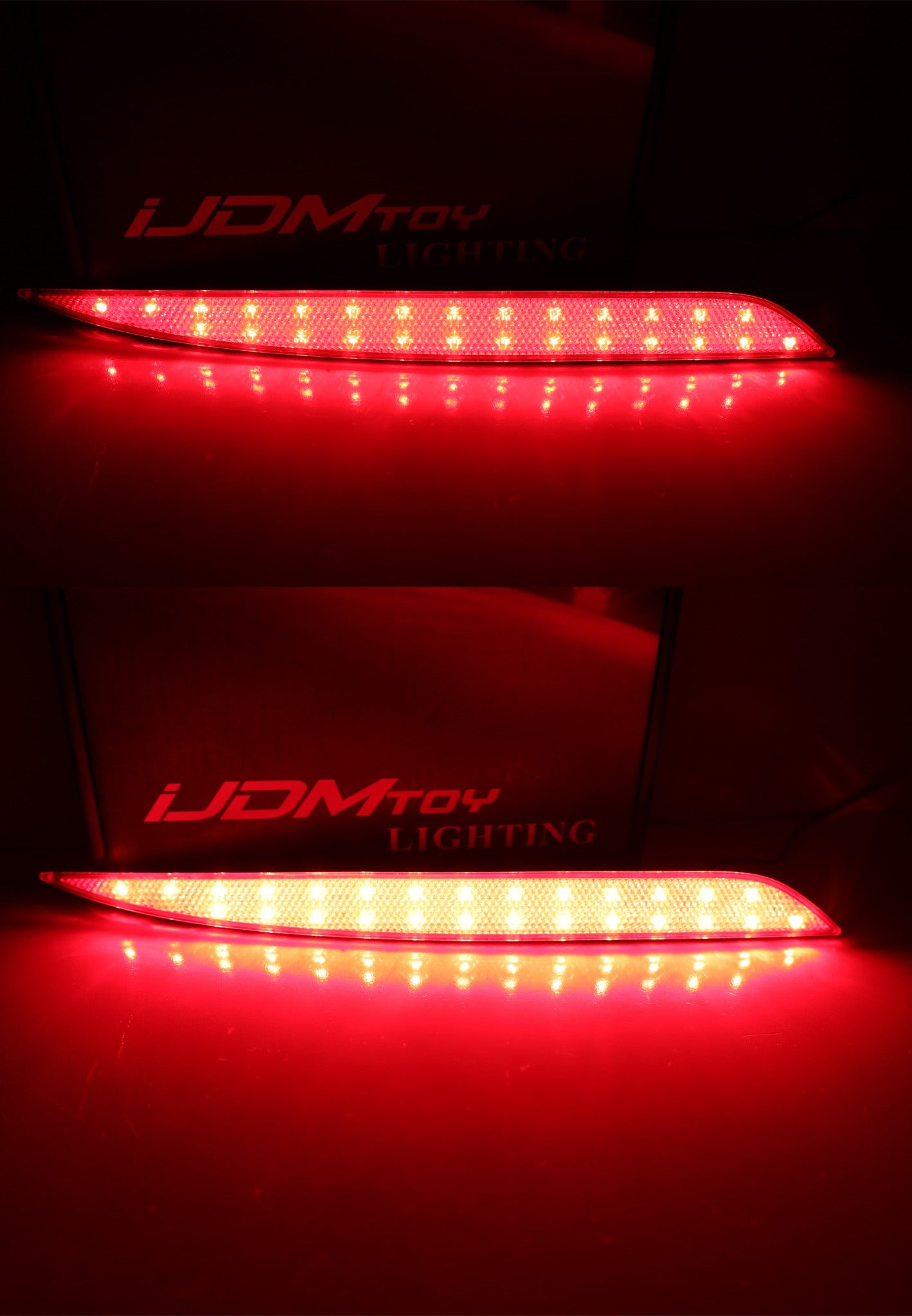 Dark Red LED Rear Bumper Reflector Light Kit for Tesla Model Y (2020-2023) - Upgrade Your Tesla's Style & Safety for Night Driving & Car Shows