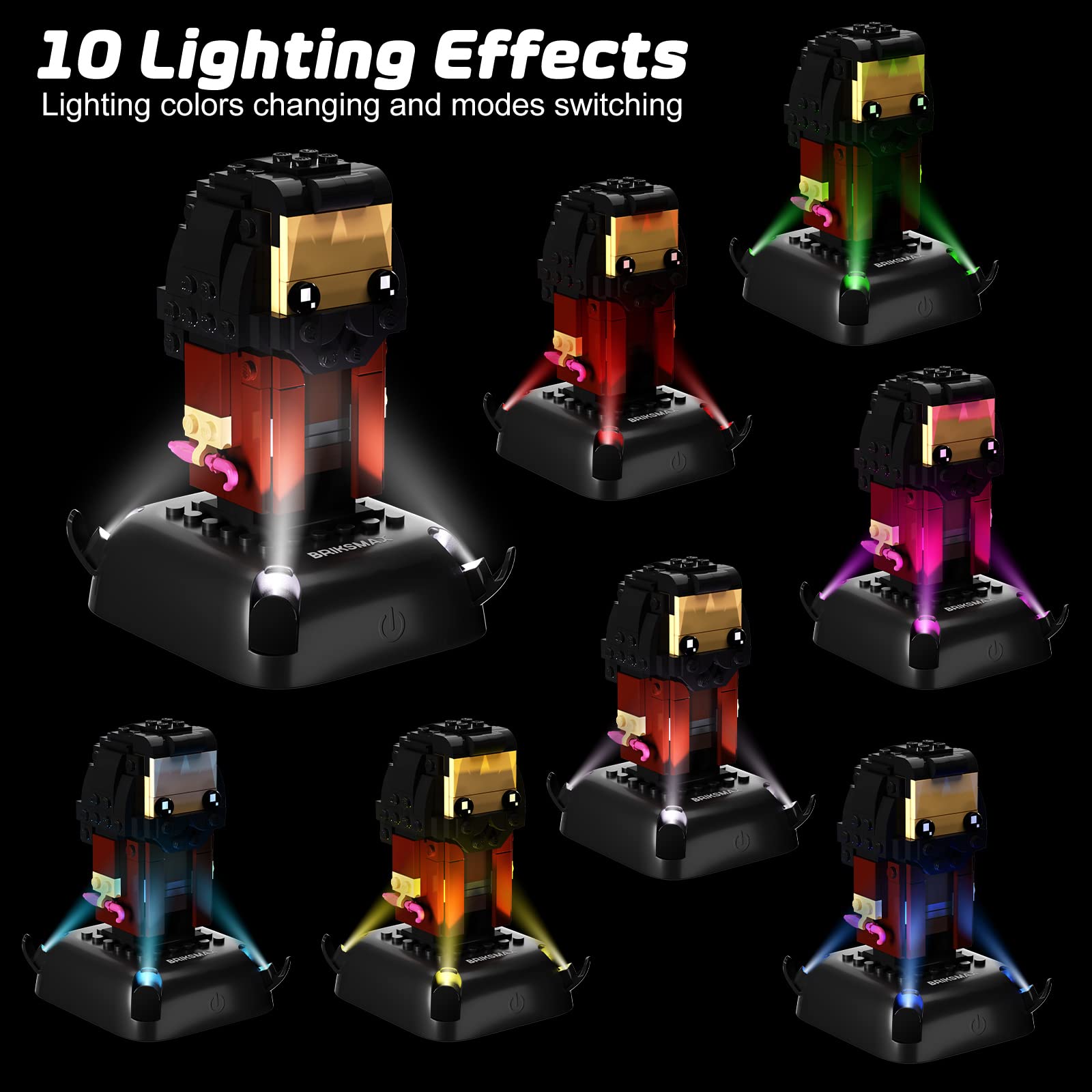 BRIKSMAX LED Building Block Battery Box with Touch Switch - 10 Lighting Effects, Base Tray for Lego Bricks (Not Included) - Creative STEM Toy for Kids Ages 6+ | Perfect for Nighttime Play, Room Decor & DIY Light Displays