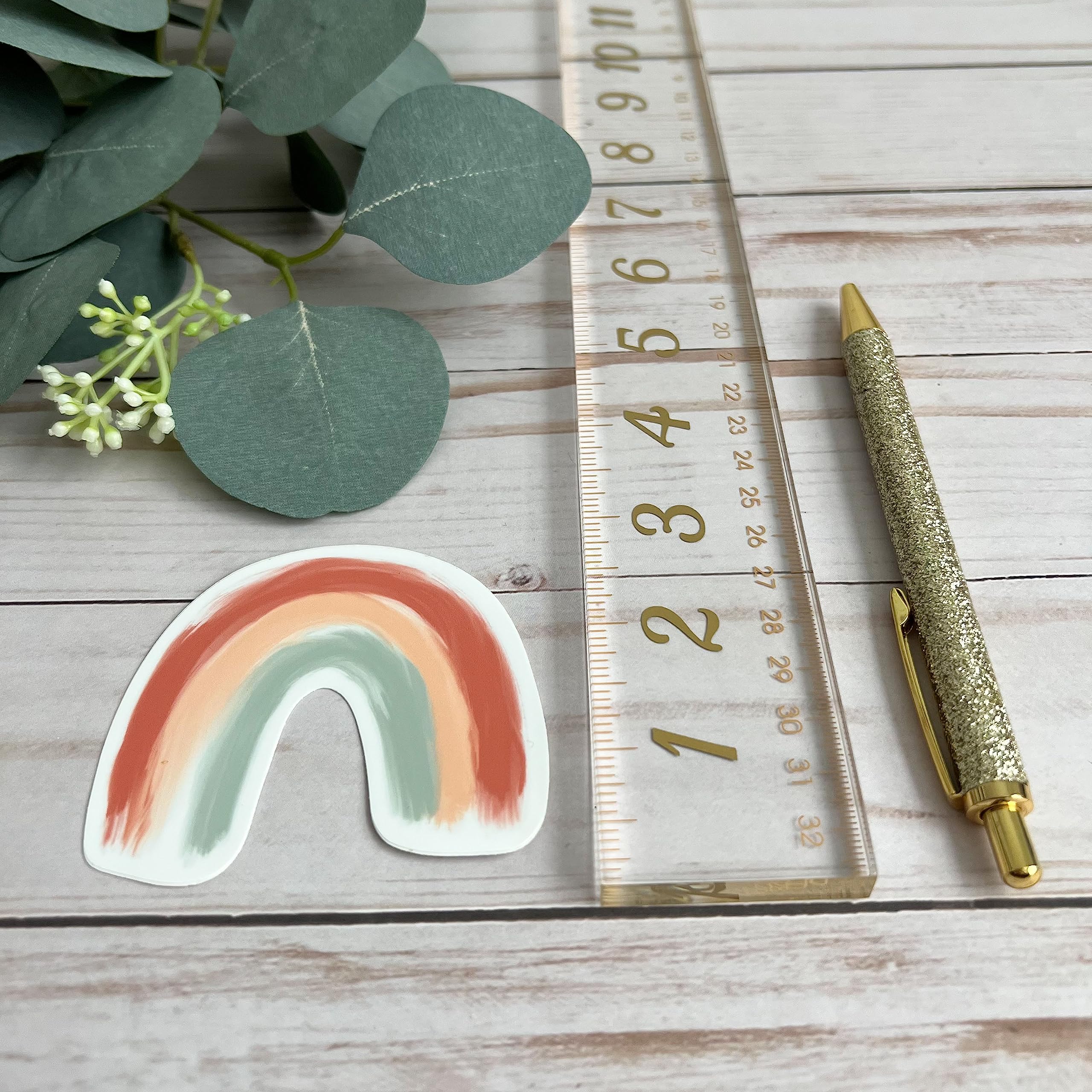 Waterproof Vinyl Stickers - Pink Rainbow & Inspirational Cute Decals for Laptops, Water Bottles, Journals & DIY Crafts
