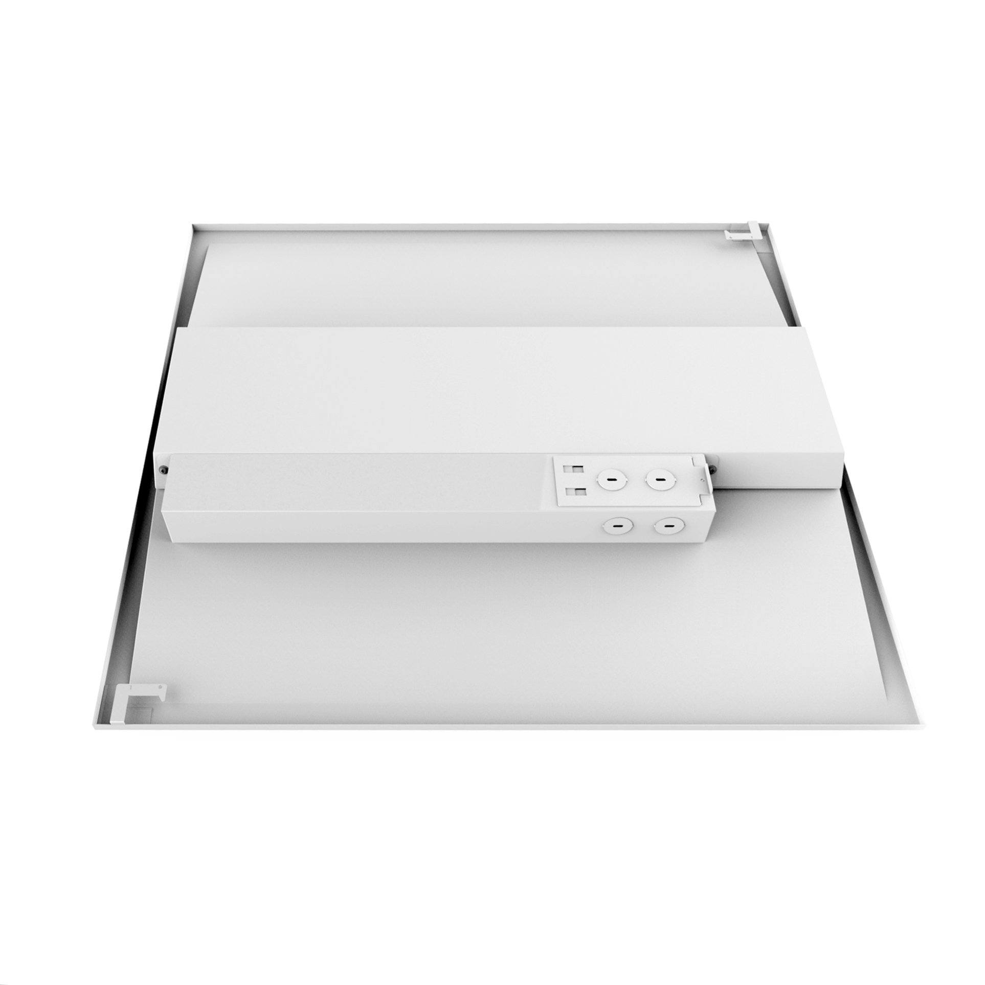 LED Troffer Ceiling Light Fixture with Center Basket - Energy Efficient Office Lighting for Commercial & Home Use