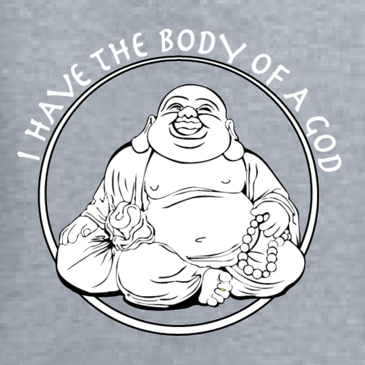 Funny Buddha Zen Pop Culture Graphic Tank Top for Men - I Have The Body of a God Slogan - Perfect for Yoga, Meditation & Casual Wear