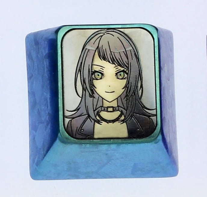 Ave Mujica 5-Person Custom Titanium Alloy Engraved Keycaps - Metal Personalized Keyboard Art Keycaps for Mechanical Gaming & Typing Enthusiasts