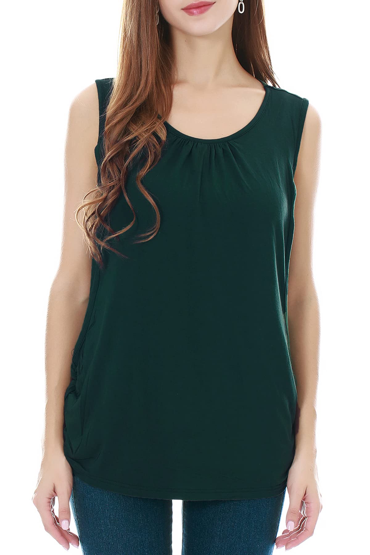 Smallshow Women's Maternity Nursing Tank Top - Sleeveless Comfortable Breastfeeding Clothes for Nursing Moms | Perfect for Everyday Wear, Lounging & Postpartum Recovery