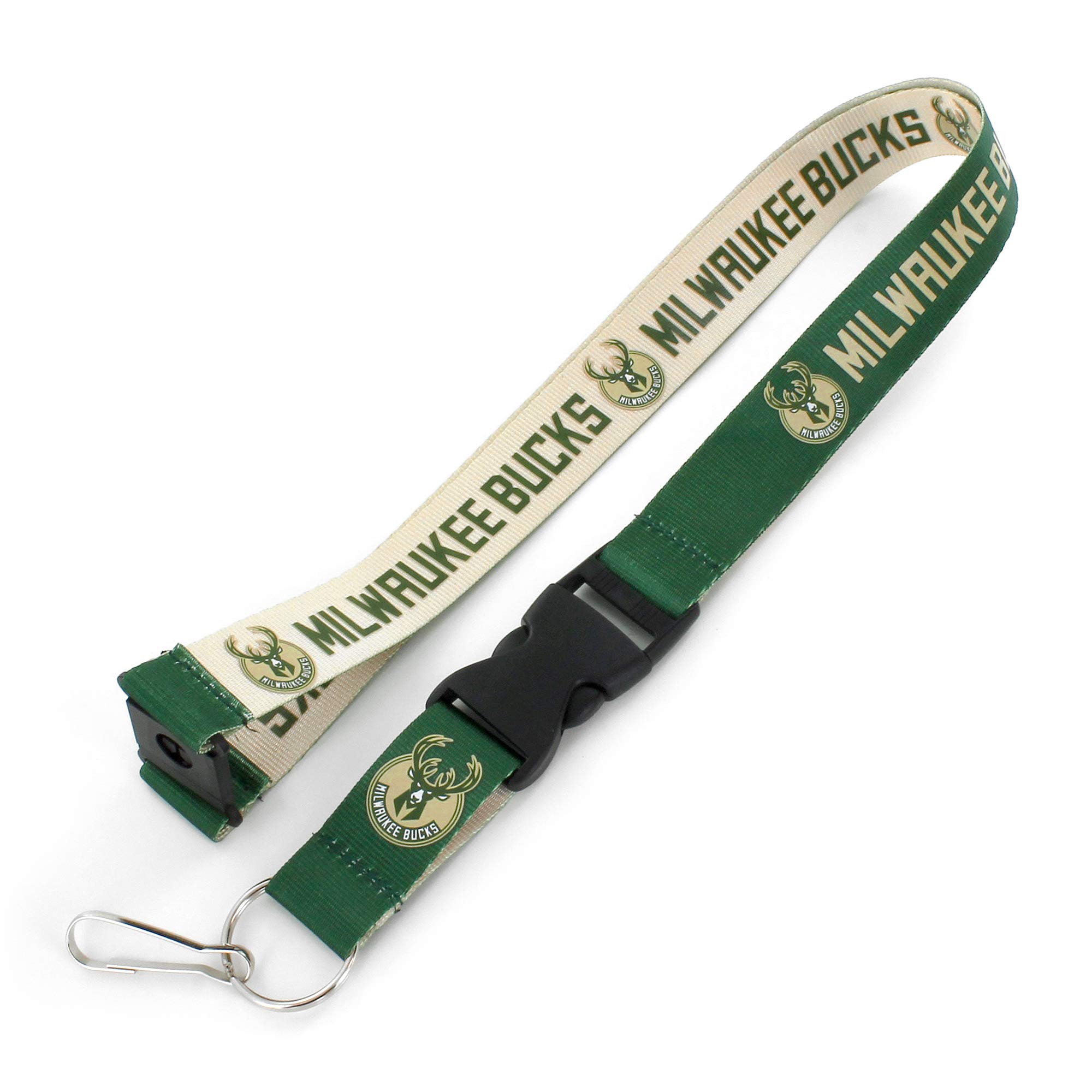 Aminco NBA Milwaukee Bucks Reversible Lanyard - Multicolor Badge Holder for ID Cards & Keys - Perfect for Fans, Events, and Work (6 Pack)