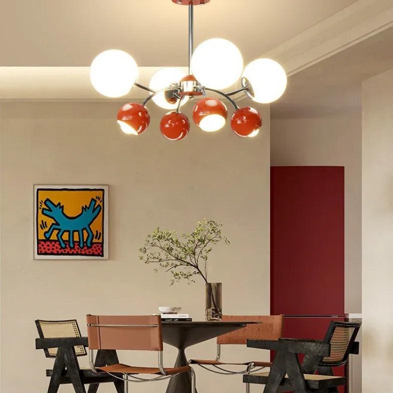Two Tone Multi Ball Radial Chandelier - Modern Crystal Ceiling Light Fixture for Dining Room, Living Room & Bedroom Decor