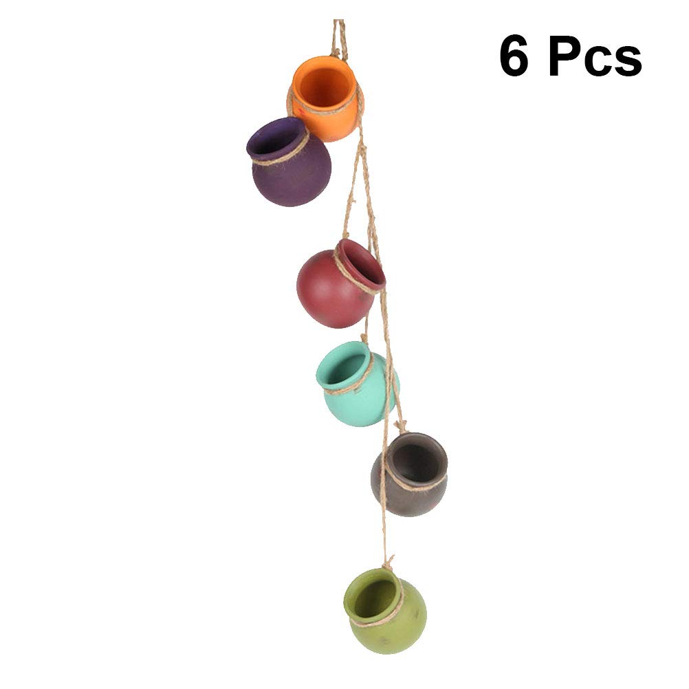 Hanging Ceramic Flower Pot Holder - Decorative Plant Pot for Indoor & Outdoor Plants | Perfect for Home, Garden, Balcony Decor