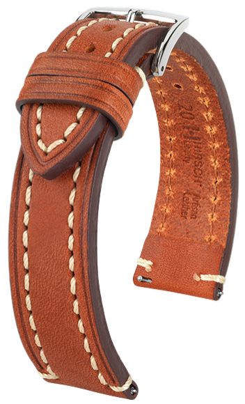 Hirsch Liberty 18mm Golden Brown Leather Watch Strap - Premium Replacement Band for Men's Watches | Perfect for Dress, Business & Casual Wear