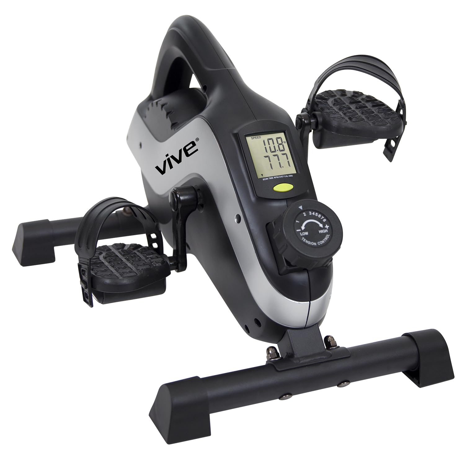 Vive Under Desk Bike - Magnetic Pedal Exerciser for Home & Office - Compact Indoor Cycling Bike with Quiet Operation - Perfect for Seated Workouts, Leg Exercise While Working or Watching TV
