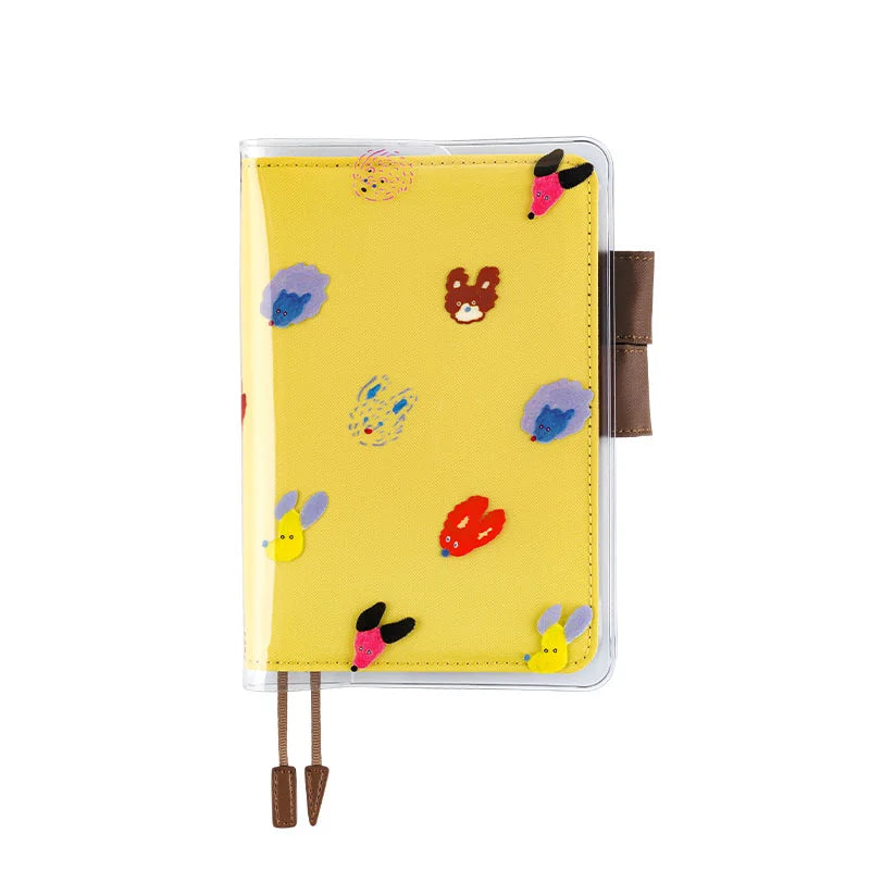 Keiko Shibata A6 Cover on Cover - Dog Ears Fluttering in the Wind Design | 2025 Hobonichi Planner Accessories | Perfect for Journaling, Scrapbooking & Daily Organization