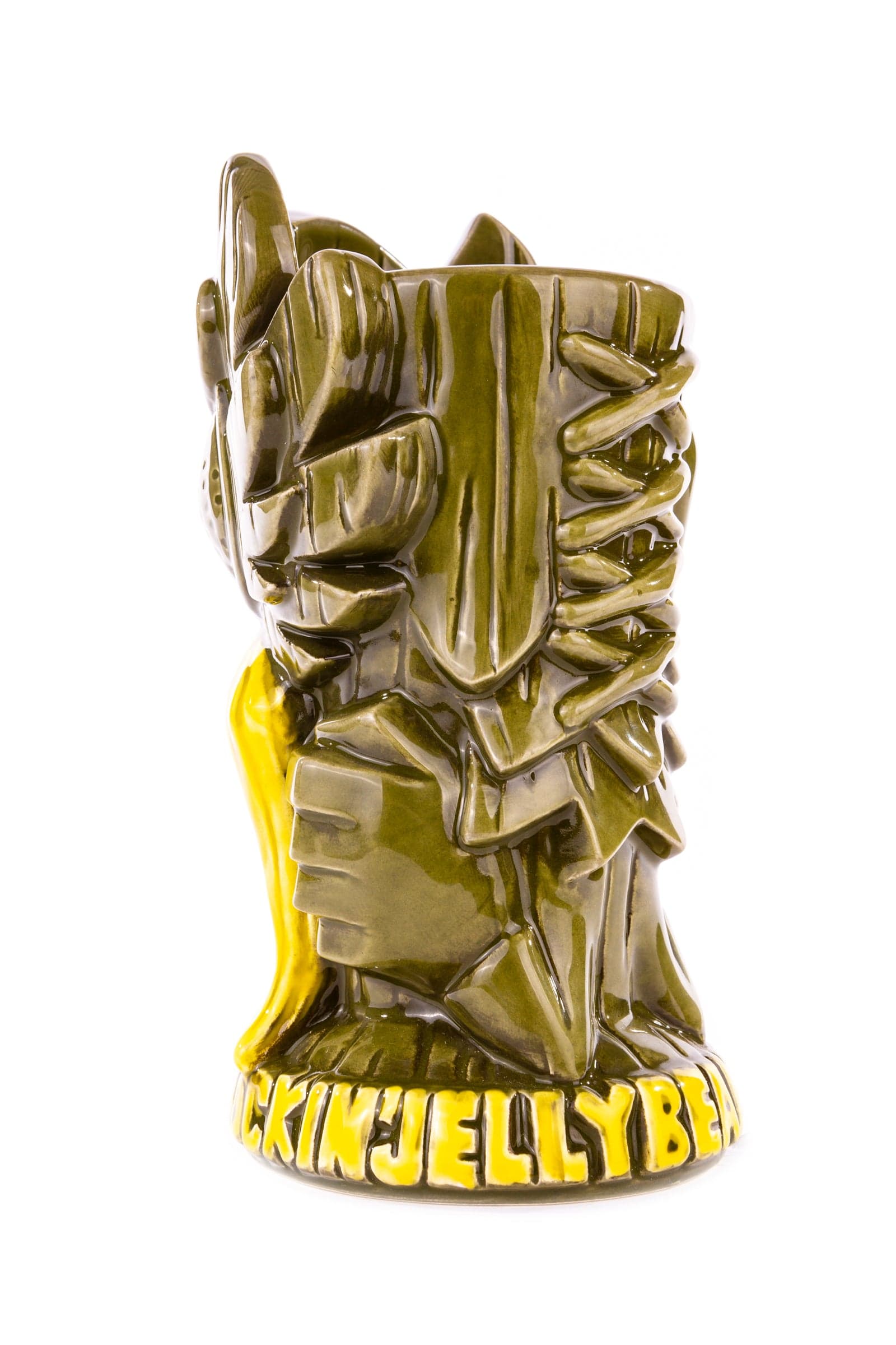 God Bird Man Tiki Mug - Handcrafted Ceramic Tropical Cocktail Cup (Green) - Perfect for Hawaiian Luau Parties & Tiki Bar Decor