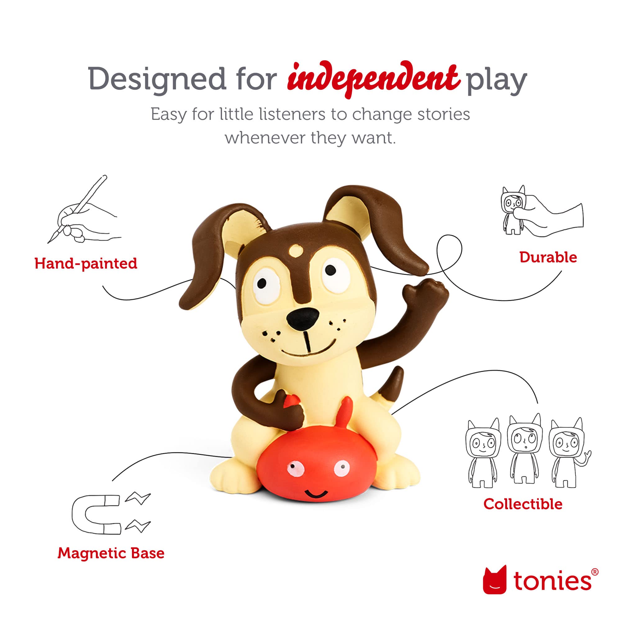 Toniebox Audio Player Starter Set with Disney Princesses (Cinderella, Belle, Moana, Tangled) & Playtime Puppy - Interactive Storytelling Toy for Kids - Purple - Perfect for Bedtime Stories, Car Rides & Learning Fun