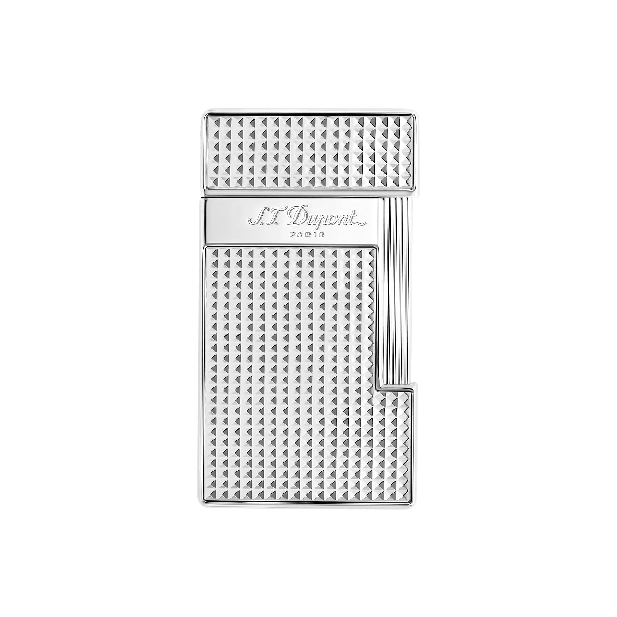 S.T. Dupont Slimmy Chrome Diamond Lighter - Premium Luxury Windproof Butane Lighter for Cigars, Cigarettes & Outdoor Use | Elegant Gift for Men & Collectors