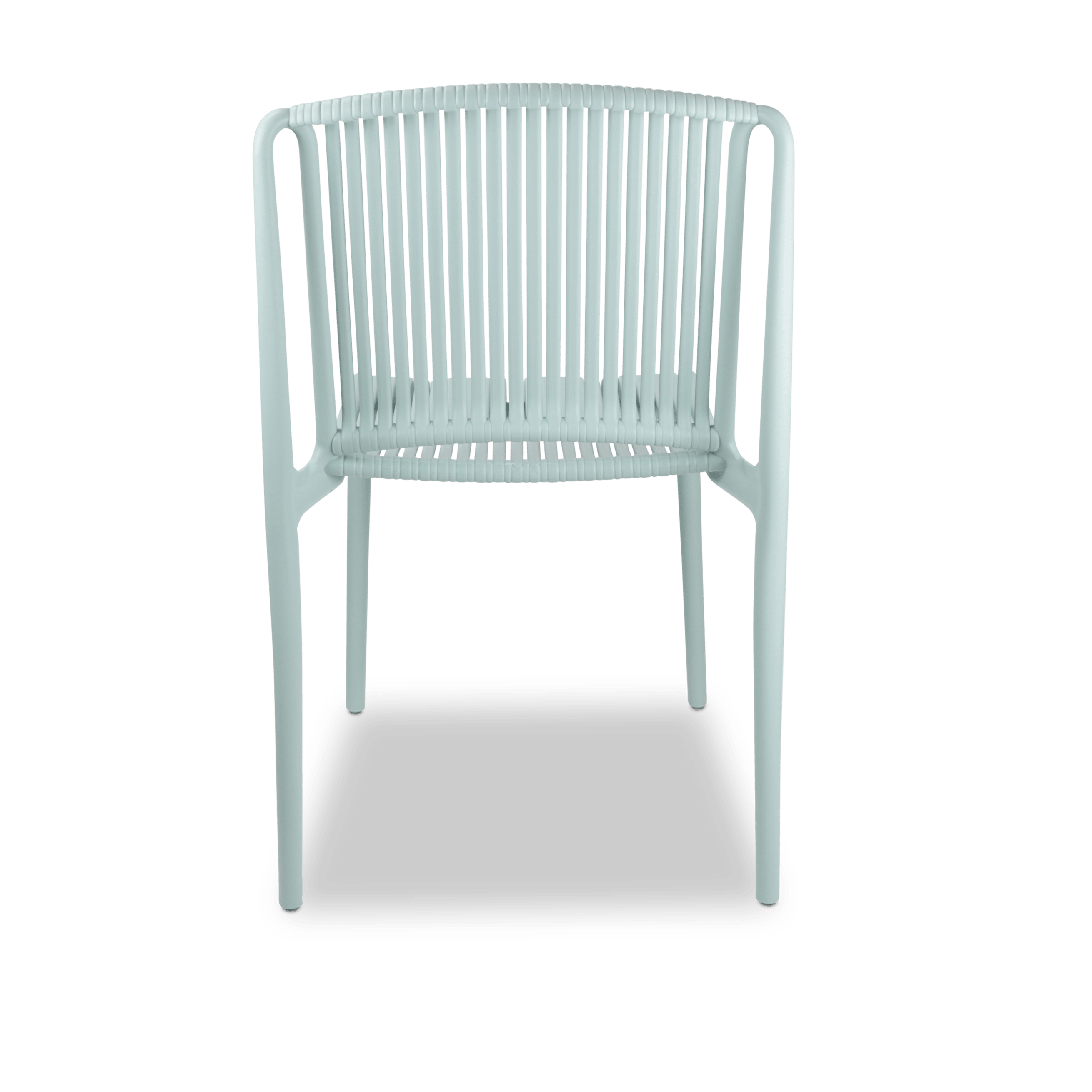 UV-Resistant Mint Green Plastic Outdoor Chair (PP) - Durable Patio, Garden, Poolside & Backyard Furniture for Relaxing & Entertaining