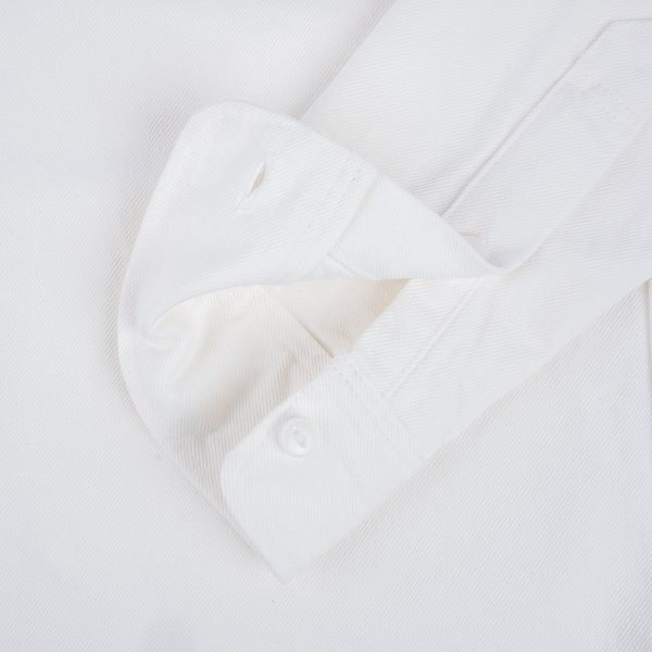 Iron Heart IHSH-391 Heavyweight 13.5oz Denim Work Shirt for Men - Classic White Cotton Shirt for Workwear, Outdoor & Casual Style