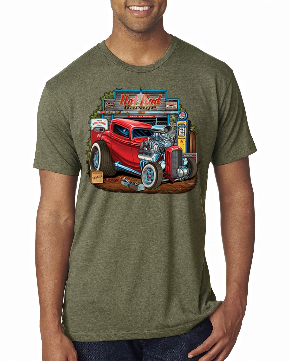 Vintage Hot Rod & Classic Car Enthusiast T-Shirt for Men - Premium Tri-Blend Tee - Perfect for Car Shows, Cruises & Automotive Events