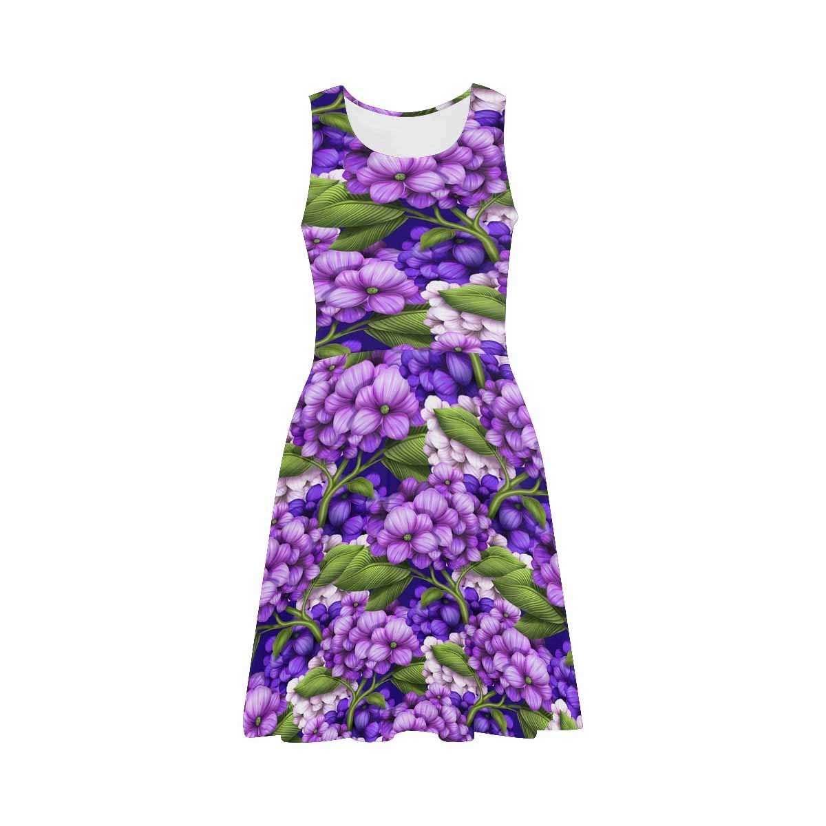 InterestPrint Women's Casual Skull Print Tank Dress - Sleeveless Flared Sundress for Summer Beach, Vacation & Casual Outings