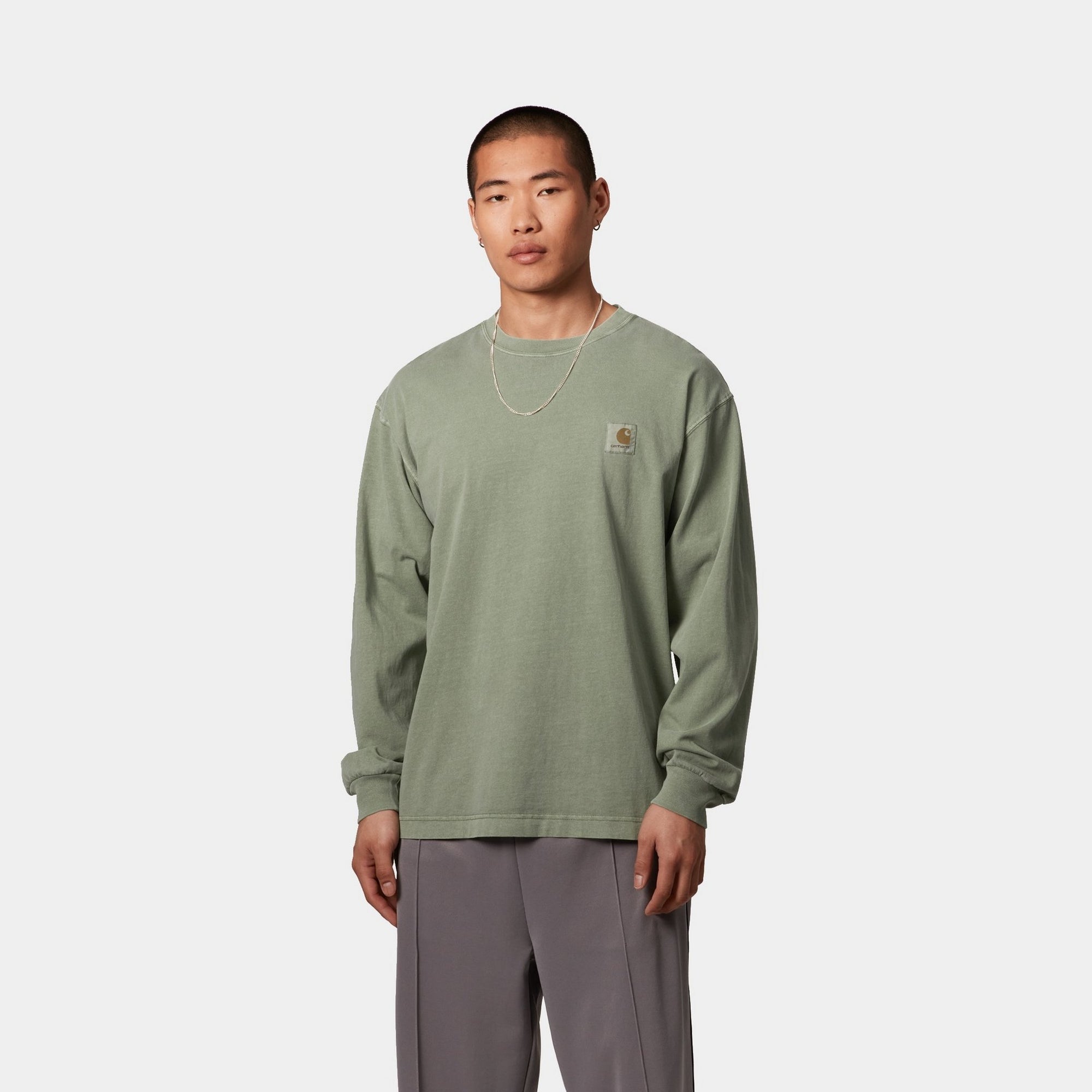 Nelson Long Sleeve T-Shirt for Men - Comfortable Cotton Crewneck Casual Shirt | Perfect for Outdoor Activities, Work, and Everyday Wear