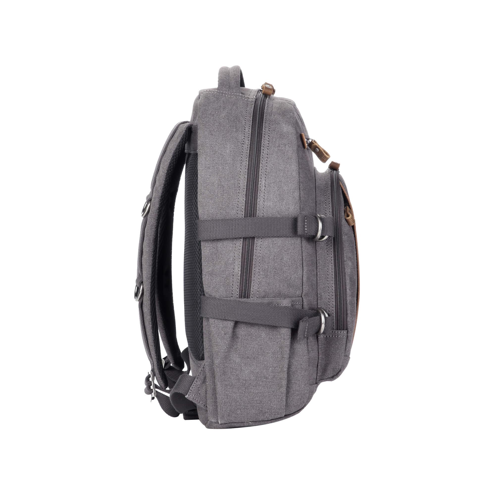 TRP0257 Troop London Classic Canvas Laptop Backpack - Large 15.6 Inch Waterproof Travel Backpack for Men & Women - Perfect for Work, School, College & Business Trips
