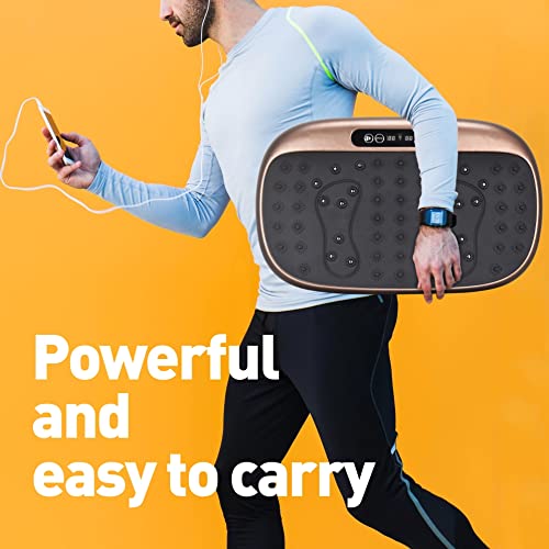 EILISON Atom Vibration Plate Exercise Machine - Full Body Workout Platform for Weight Loss & Lymphatic Drainage - Home Fitness Equipment with Acupressure Mat & Resistance Bands (300lbs Capacity) - Perfect for Home Gym, Physical Therapy & Muscle Recovery