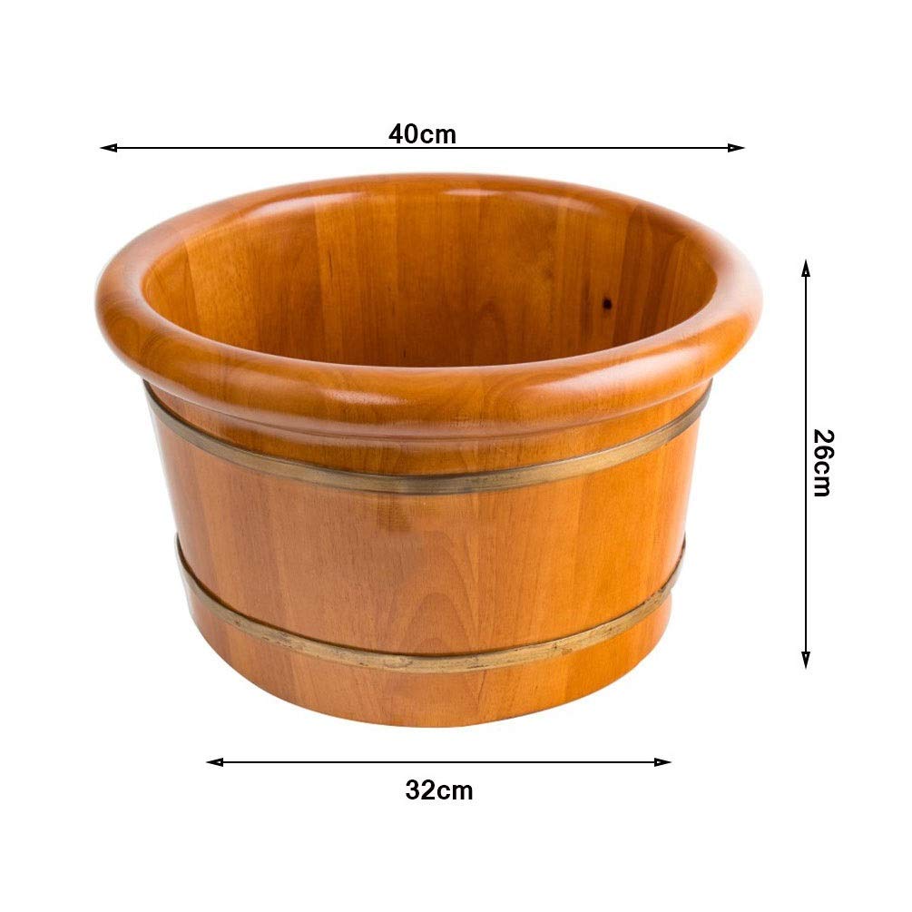 JHDDP3 Wooden Foot Spa Bucket with Massage - Portable Sauna Tub for Relaxation & Detox - Perfect for Home Spa, Aromatherapy & Stress Relief (Size A)