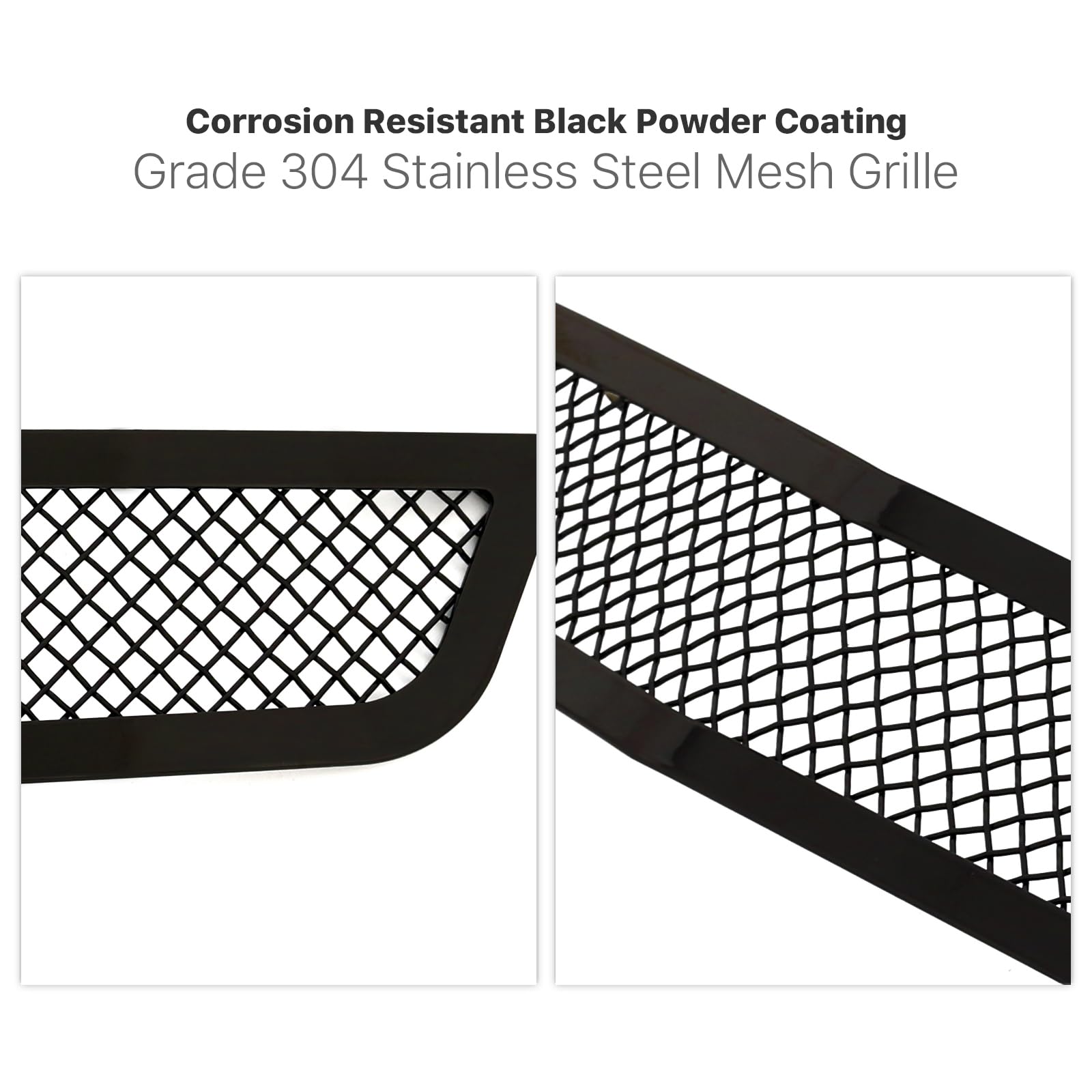 APS Compatible with Cadillac ATS 2013-2014 Lower Bumper Stainless Steel Black Mesh Front Grill Grille Insert S18-H35957A - Upgrade Your Car's Style & Protection for Street or Show Use