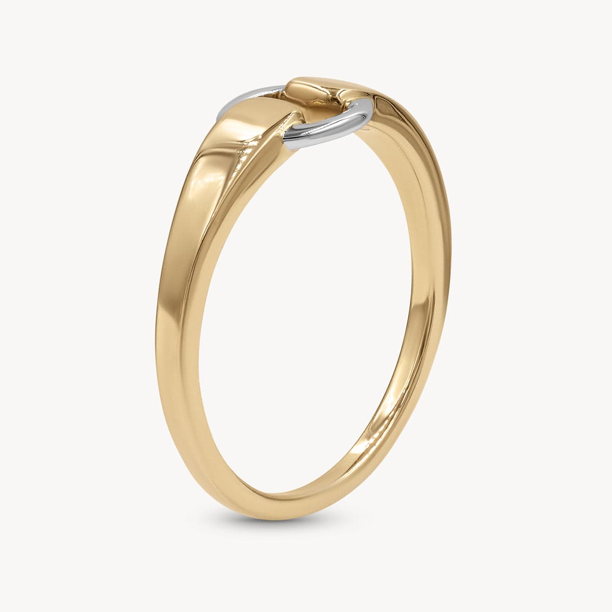 Two-Tone Buckle Ring for Women - Adjustable Fashion Jewelry for Casual & Formal Wear - Perfect for Everyday Style & Special Occasions