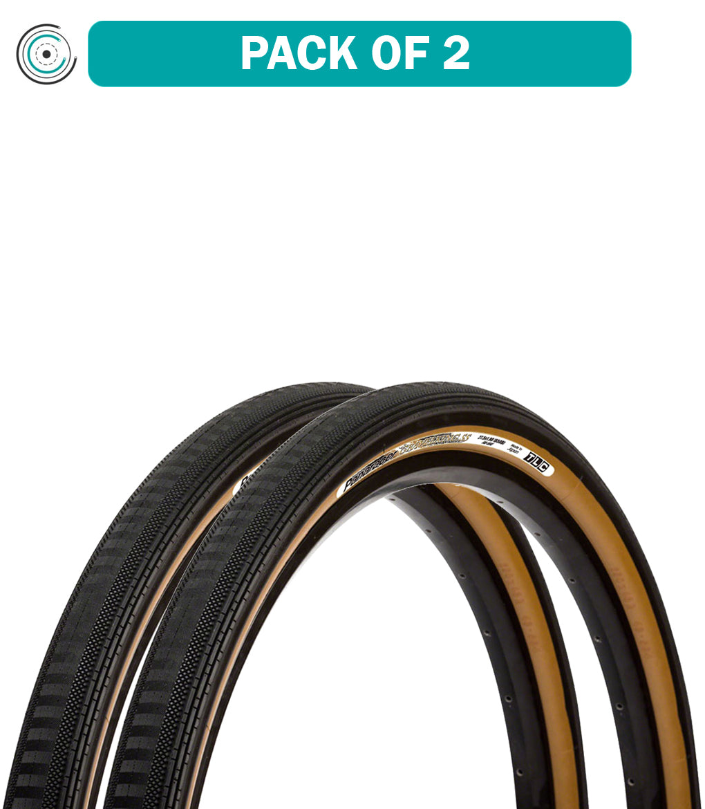 2 Pack Panaracer GravelKing SS Tubeless Folding Bike Tires - 650B x 48mm, Black/Brown - Perfect for Gravel Riding, Adventure Cycling & All-Terrain Biking
