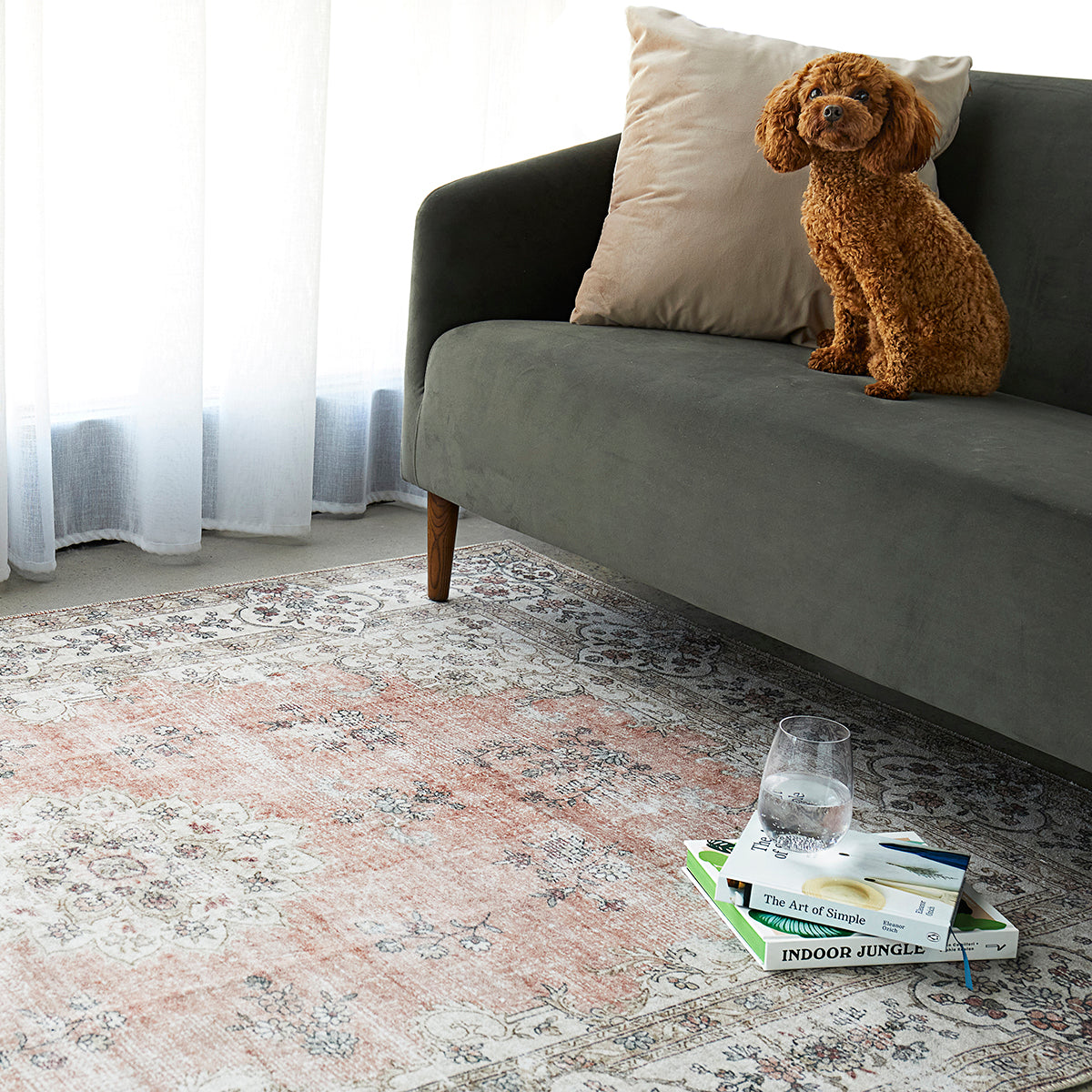 Kindred Coco Rug - Soft Bohemian Area Rug for Living Room, Bedroom & Nursery | Eco-Friendly Jute & Cotton Blend | Non-Slip Backing | Perfect for Home Decor & Cozy Spaces