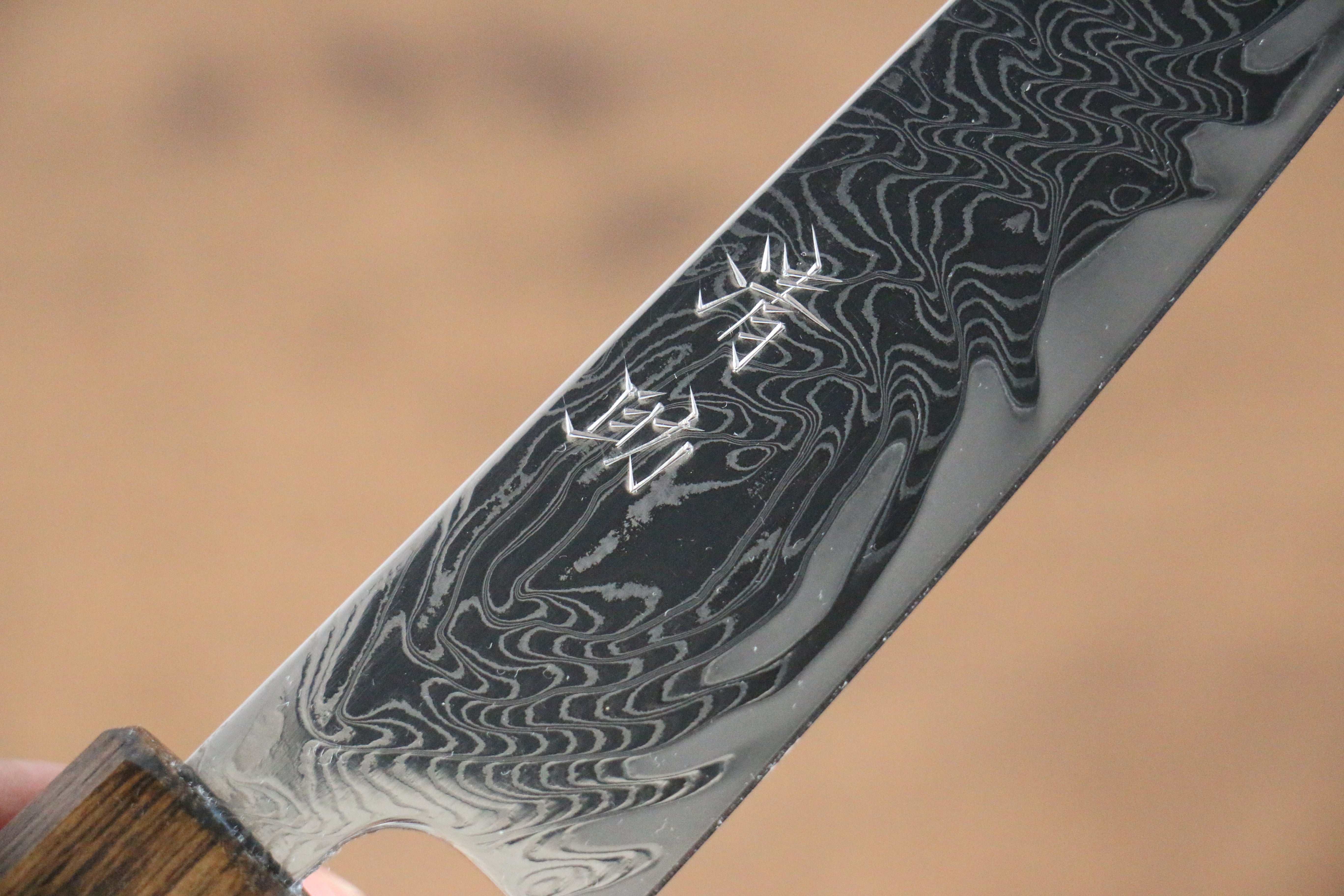 Premium Seisuke Nami AUS10 Damascus Steel Petty Knife 135mm - Mirrored Finish with Oak Handle - Perfect for Slicing, Peeling & Precision Kitchen Tasks