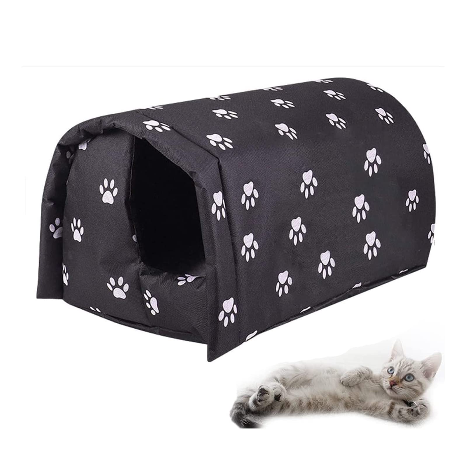 **Waterproof & Insulated Outdoor Cat House - Weatherproof Winter Shelter for Stray & Feral Cats - Perfect for Backyards, Garages & Cold Climates**