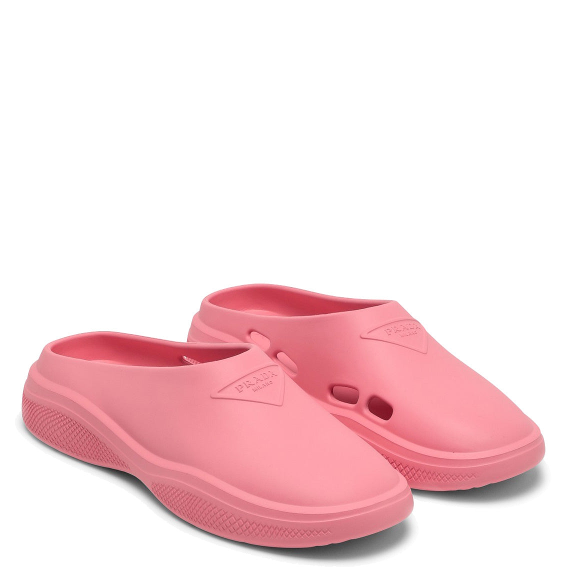 Prada Pink Rubber Slip-On Shoes for Women - Comfortable & Stylish Casual Loafers - Perfect for Everyday Wear, Travel & Outings