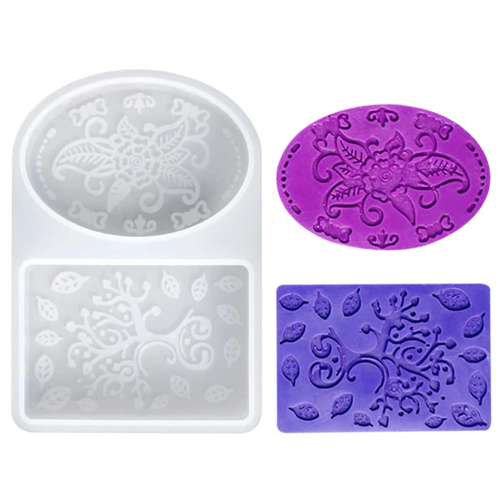 Kyeea DIY Rectangle & Oval Silicone Soap Molds - Ethnic Pattern Handmade Soap Making Kit, Resin Casting Molds for Epoxy Crafts, DIY Home Decor Gifts - Perfect for Bath Bombs, Candle Making & Artisan Soap Creations