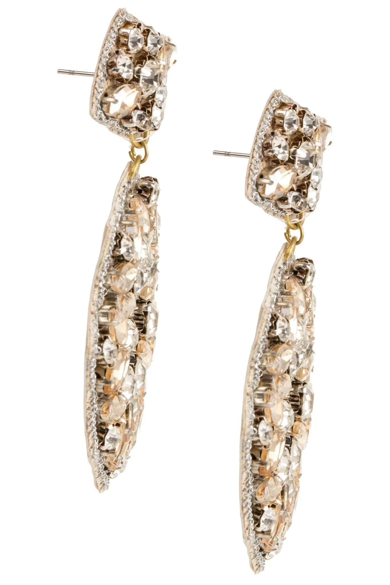 Handmade Crystal Garland Earrings for Women - Elegant Bohemian Dangle Earrings for Party, Wedding & Special Occasions