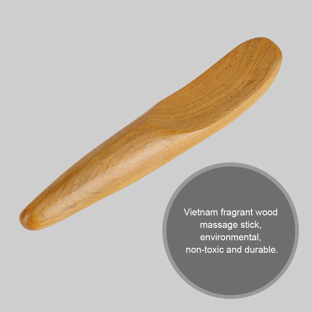 Wooden Acupressure Massage Stick - Multi-Function Thumb & Body Massager for Back Pain Relief, Microcirculation & Stress Relief - Perfect for Home, Office & Travel Use