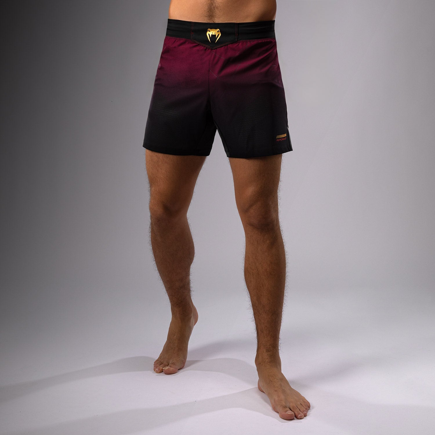 Venum Tactical XT Fight Shorts - MMA, BJJ & Muay Thai Training - Black/Burgundy/Gold - Lightweight & Durable Combat Shorts for Fighters & Athletes